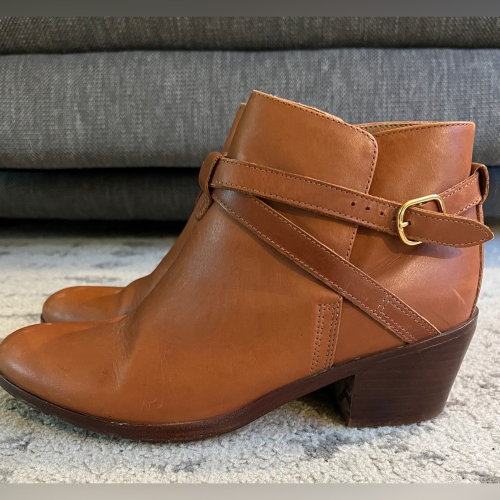 Madewell et Sezane Ankle Wrap Brown Boots